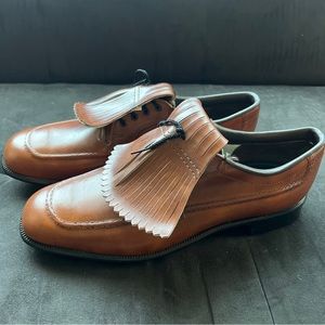 Arnold Palmer By Eaton Golf Shoes Mens Size 10 Spikes Leather Umbrella